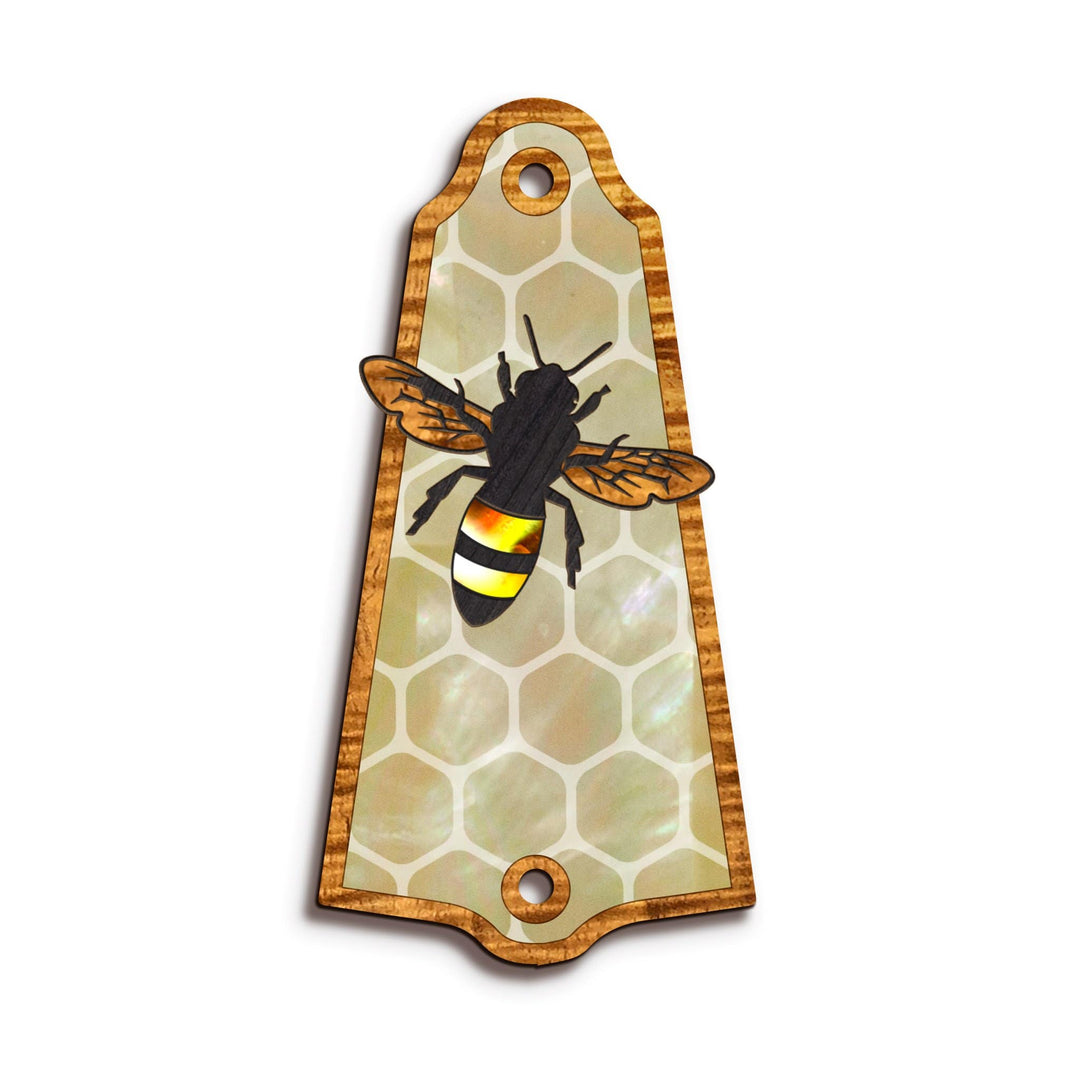 Thalia Truss Rod Cover Save the Bees | Custom Truss Rod Cover Pearl Save the Bees / T5 (Gibson Bell 2)