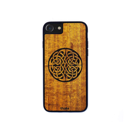 ThaliaCapos.com Phone Case Hawaiian Koa & Celtic Knot Engraving | iPhone Case iPhone 12 Pro Max